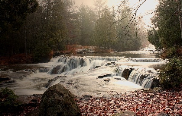 by mmnorthwoods New Albino Video on Flickr.Autumn landscape at Bond Falls - Paulding, Michigan.