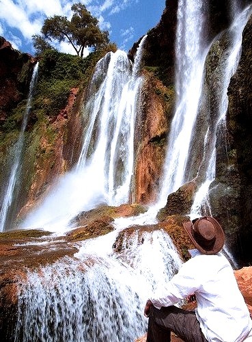 Admiring Cascades d'Ouzoud, the tallest waterfall in North Africa, Morocco