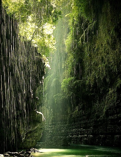 The Green Canyon in Ciamis, West Java, Indonesia