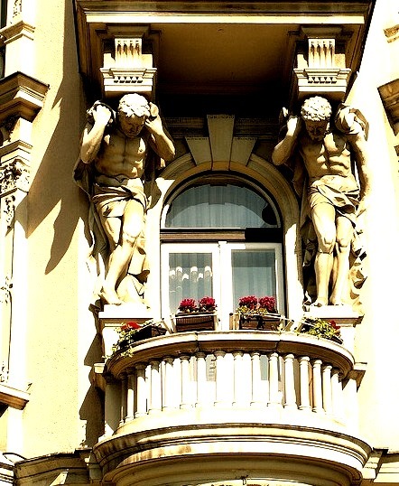 Art-Nouveau balcony in Zagreb, Croatia