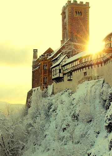 Winter at Wartburg Castle in Eisenach, Germany