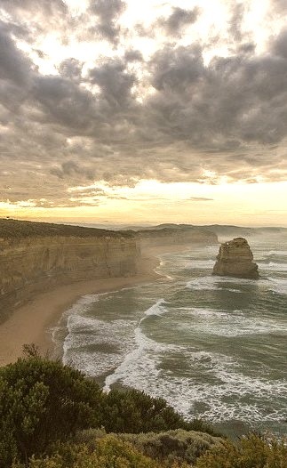 Two of the Twelve Apostles at sunrise, Great Ocean Road, Australia